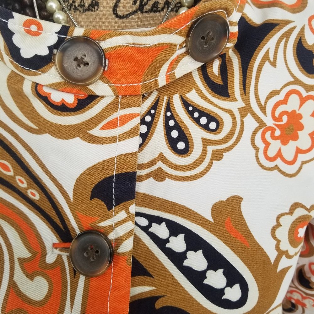 J.CREW Coppelle Paisley San Pelmo Jacket sz 6 - Picture 7 of 8